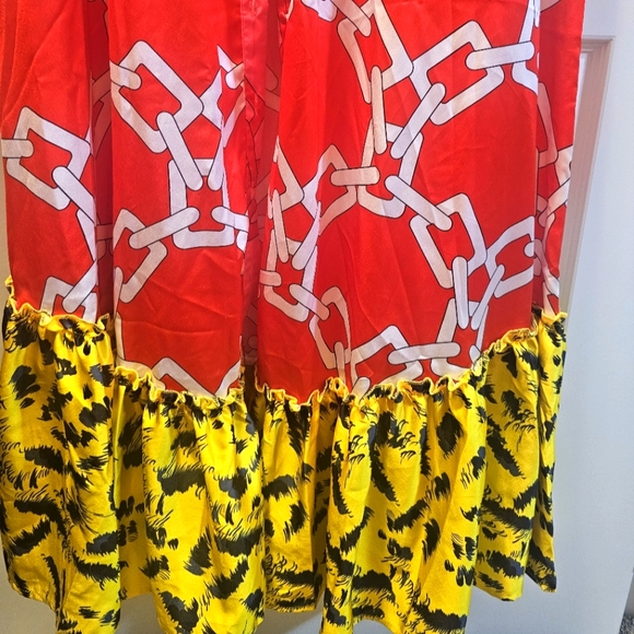 Patchwork Maxi Dress with Belt - Picture 5 of 7